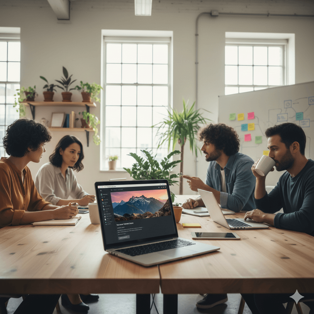 Content editor dashboard in use