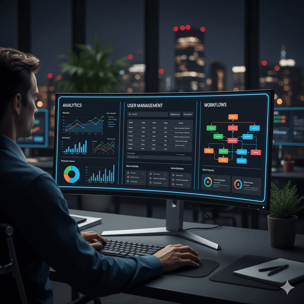 Custom business software platform interface