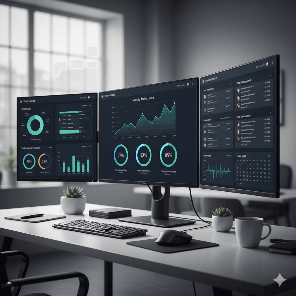 Platform dashboard with charts, analytics, or management tools.