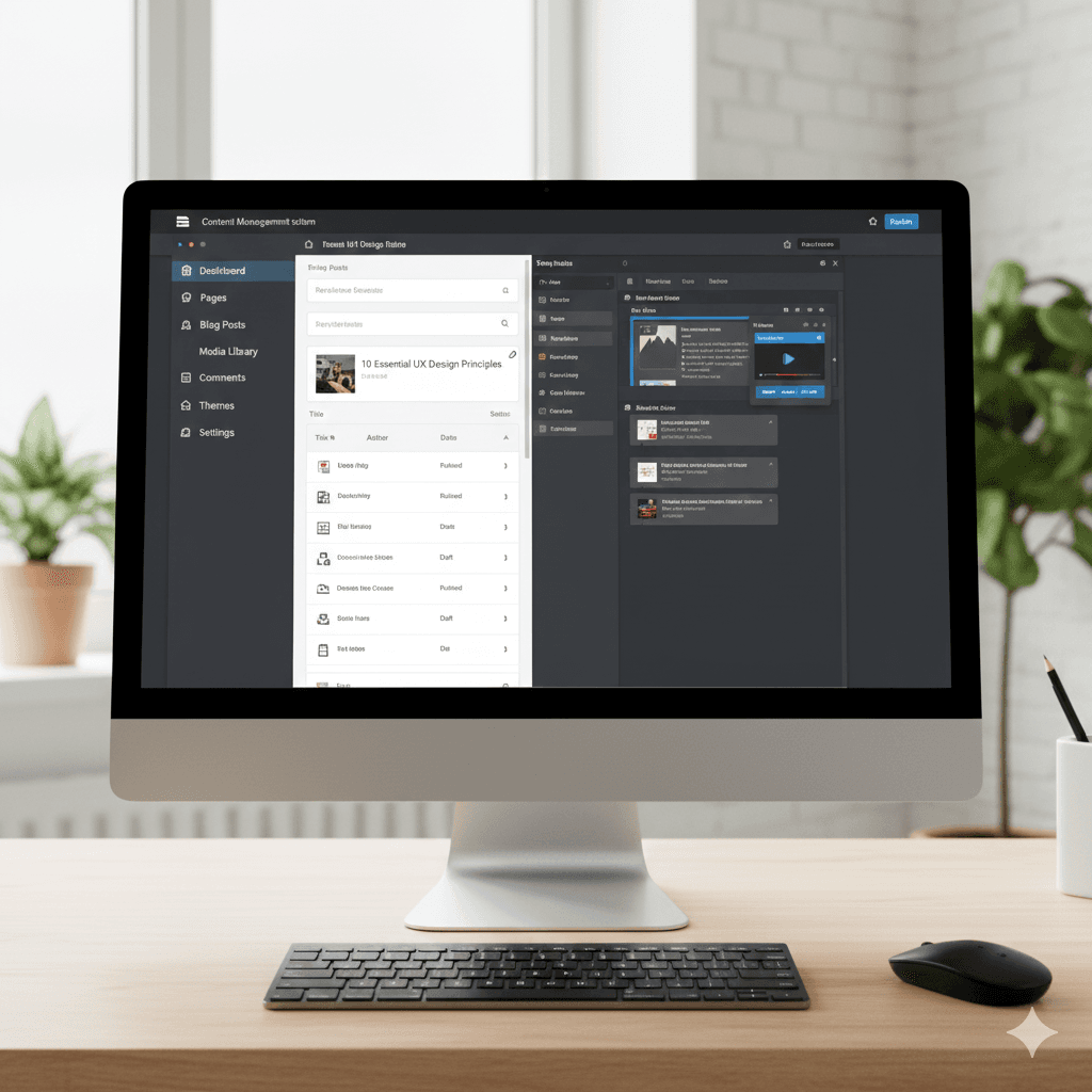 Modern content management system interface